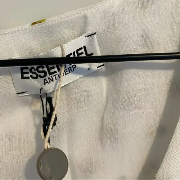 NWT ESSENTIEL ANTWERP White Ditsy Floral Sexy Mini Dress 38 M - Picture 3 of 16